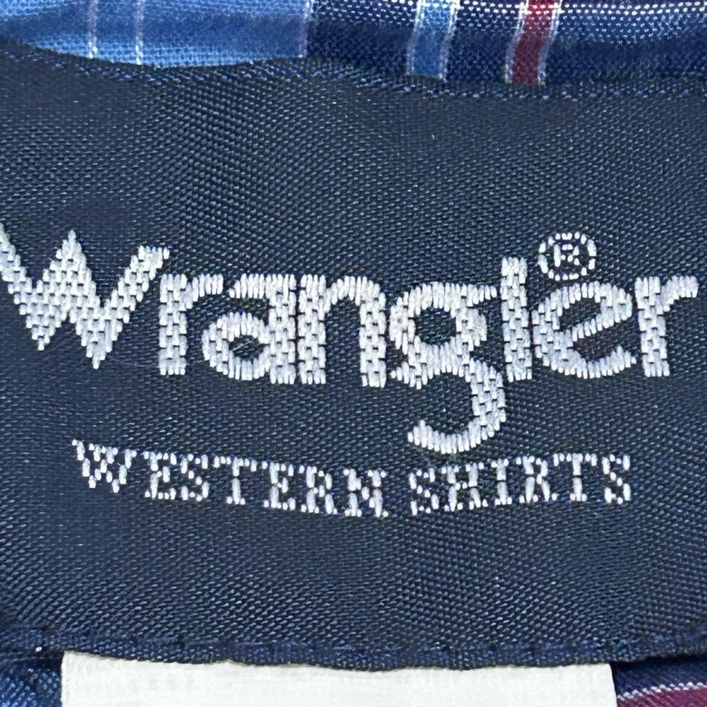 Wrangler Men’s Small Long Sleeve Pearl Snap Plaid Shirt - Picture 3 of 7